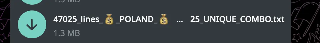 Example: Polish credential combolist